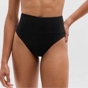 Women's Black high waist bikini bottom black small.